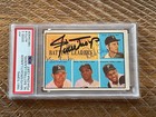 1961 Topps NL Batting Leaders #41 Willie Mays Groat Larker signed Auto PSA/DNA