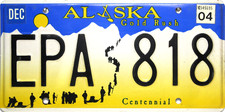 Alaska Gold Rush  Original Nummernschild USA  License Plate EPA 818