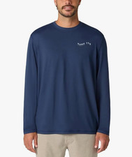 Hang Ten Men's Long Sleeve Sun Tee, Blue, S