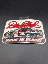 Vintage 90s Winston Cup Champion Dale Earnhardt Sticker Decal Back In Black