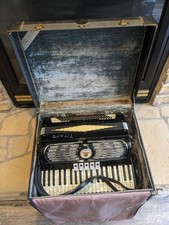 Titano Standard Model Accordion With Mother Of Pearl And Hard Case with Music