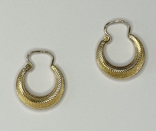 B/O Créoles en Or Jaune 18 ct