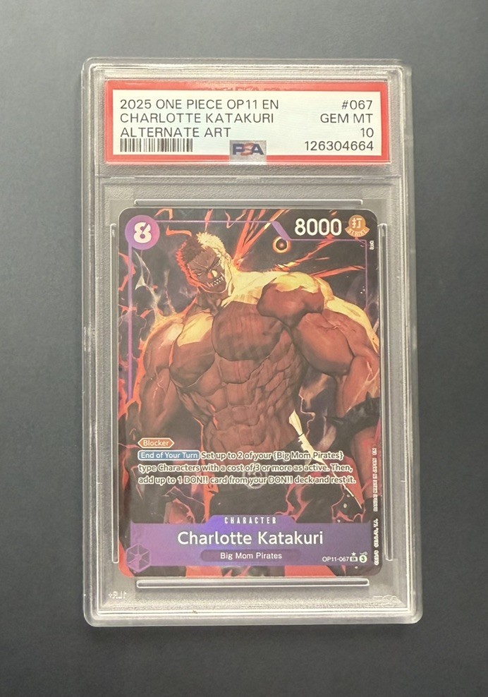 Charlotte Katakuri (Alt Art Holo) One Piece OP11 #067 PSA 10