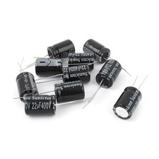 Image of 10 Pcs 400V 22uF 105C Radial Lead Electrolytic Capacitor 13mm x 22mm