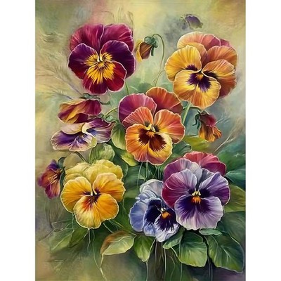 Flowers Paint by Numbers Kit for Adults Beginner,Easy Adult Paint by Number K...