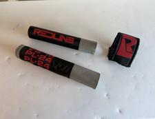 1983 Redline PL-24 BMX Handlebar Pad Set, Black/Gray/Red (3) piece set vintage