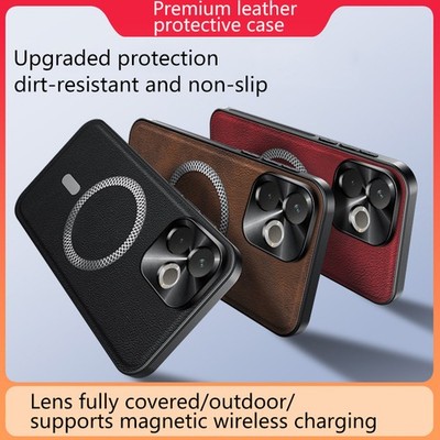 For OPPO A5 Pro 5G, Luxury Phone Case Hybrid Wireless Charge PU Leather Cover