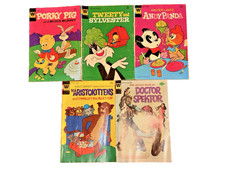 LOT OF 5 EARLY WHITMAN DISNEY MIXED COMIC BOOKS LOT OF 5 Doctor Spektor Tweety