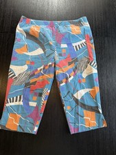 Vintage 80s Harbor Hills ILGWU USA Women  s Cotton Capri Pants Size 14 Abstract
