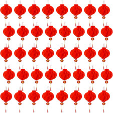 40 Pieces 8 Inch Red Chinese Lanterns Festival Lanterns Decorations for Lunar Ne