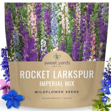 Rocket Larkspur - Imperial Mix - Large 1 Ounce 1 Pouch (8,000 Seeds)  287.84 per gallon