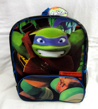 Teenager Mutant Ninja Turtles Donatello 16" Backpack with front pocket-Brand New