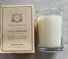 VTG Aquiesse Santa Barbara Luxury Scented Candle 6.5 oz Tangerine Heliotrope NIB