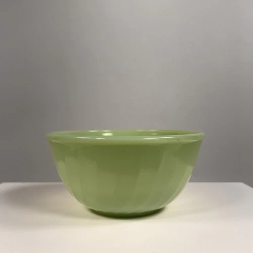 Vtg Fire-King Jadeite Swirl Bowl Anchor Hocking 6" Diameter. MINT. Ships Free!