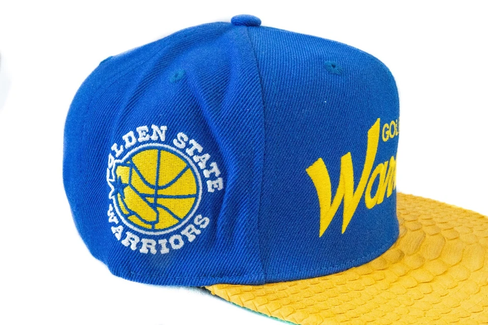 Mitchell & Ness Golden State Warriors Script Draft Day Python Hat-Just Don Style - Image 3 of 4