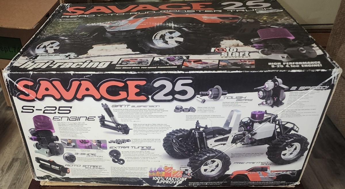 HPI SAVAGE 25 ( 新品未使用 ) ロトスターター無し Savage25,FAST 4.1, 2 speed,ORIGINAL BODY,2 ROTO START