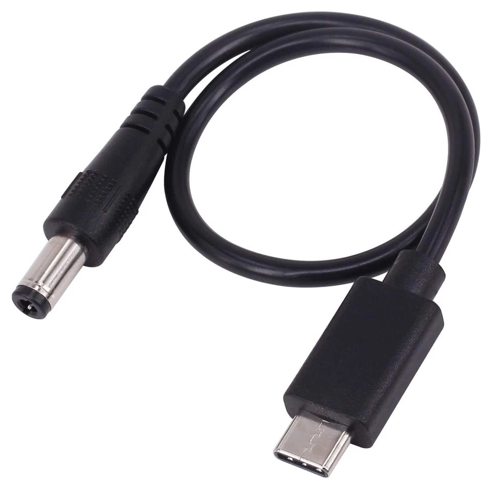 USB 3.1 Type C Male to DC 5.5 x 2.5mm Male Power Extension Adapter Charger Cable - Image 2 of 4