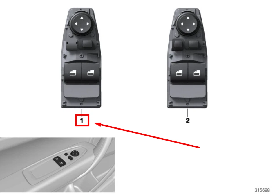 NEW BMW 1 F21 FRONT LEFT DOOR WINDOW SWITCH 61319226268 9226268 