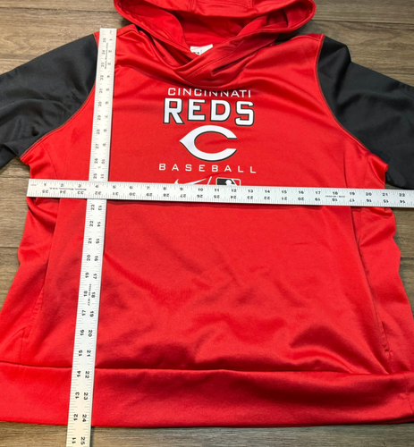 Cincinnati Reds Hoodie Mens XL Red Black Nike Sweatshirt Sweater MLB Baseball - Picture 5 of 6