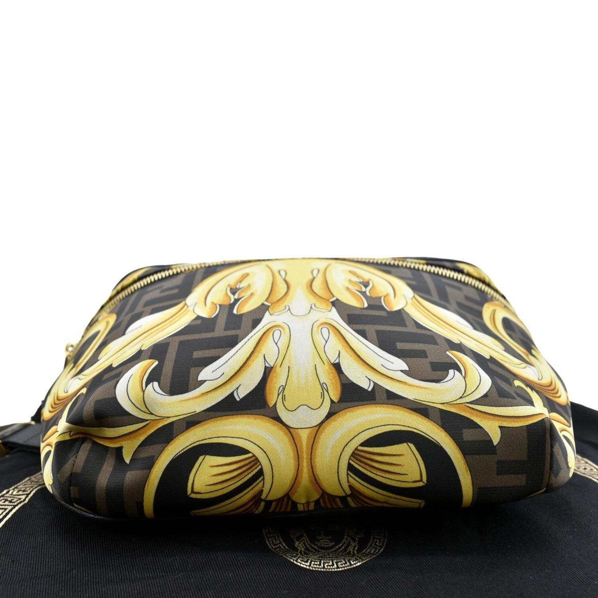 FENDI X Versace FF Baroque Nylon Belt Bag Gold | eBay