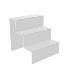 3 Step Display Stand Counter Retail Riser Acrylic Nail Polish Jewellery Plinth