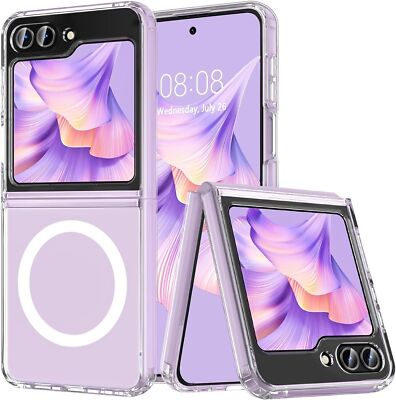 Für Samsung Galaxy Z Flip 5 5G Magnet Magsafe Handy Hülle Bumper Case Cover klar