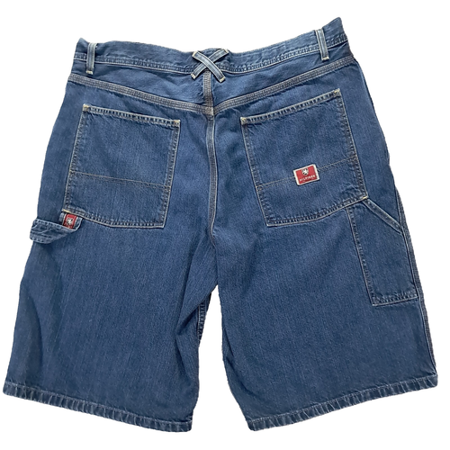 VTG Tommy Hilfiger Red Label Carpenter Shorts Men 40x13, Tag 38 Blue Denim Y2K