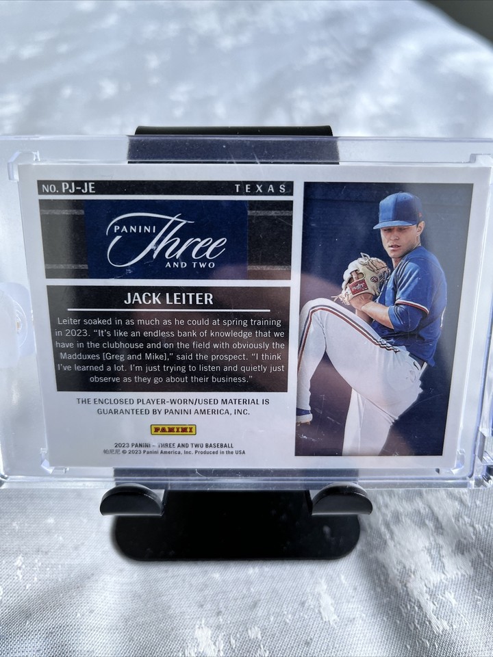 JACK LEITER 2023 PANINI THREE AND TWO PROSPECT JERSEY PATCH 4/15 RANGERS NMMT eBay