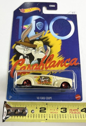 2021 Hot Wheels WB 100 4/5 Looney Tunes Casablanca Tan ‘40 Ford Coupe 1:64 Scale - Picture 9 of 9