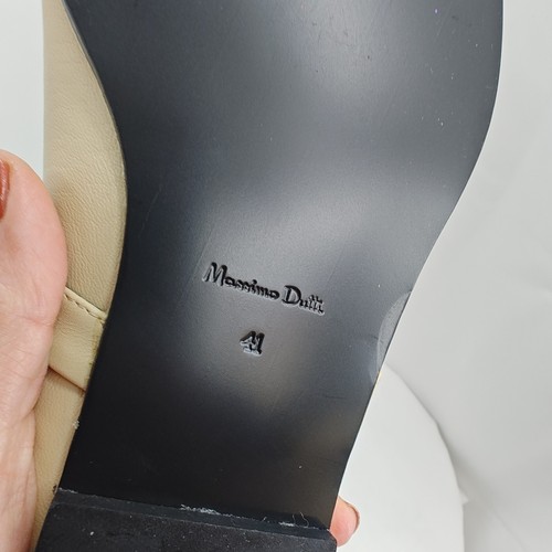 Massimo Dutti Cream Ballerina Flats Size 11 EU 42 Leather Shoes - Picture 10 of 11