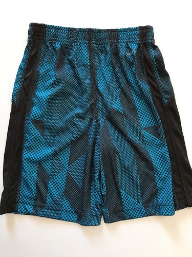 NEW Boy's Nike Dri Fit Athletic Shorts Blue Lagoon & Black Size 6 86A538 B22 - Picture 3 of 6