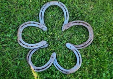 5 Original Hufeisen Top Qualit&auml;t gereinigt ohne Kappen keine N&auml;gel Gl&uuml;cksbringer