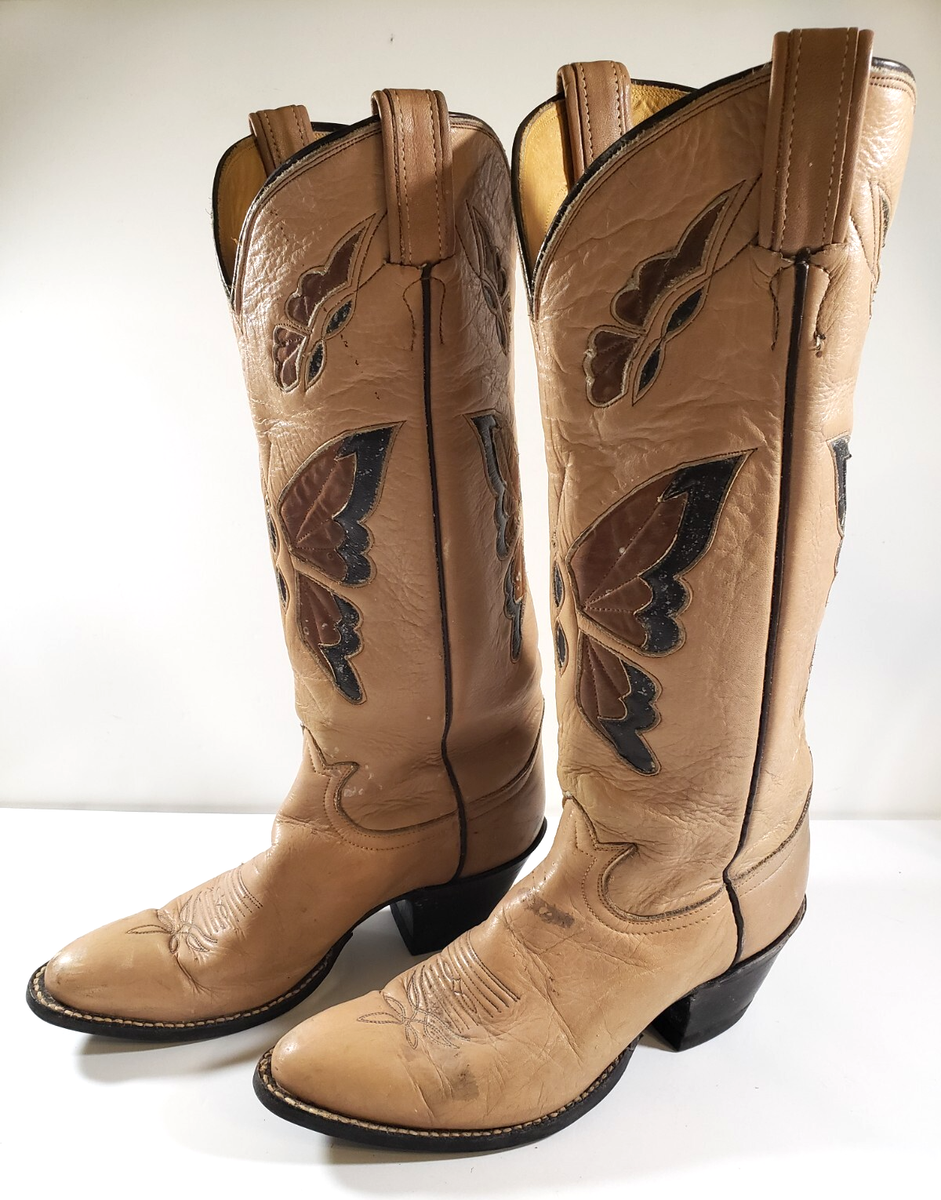 靴 Tony Lama Flower pattern western boots TLC_VF3024_Detail.jpg