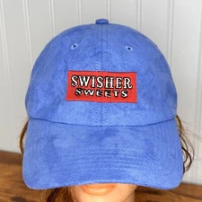 Swisher Sweets Strata Mfg Faux Micro Suede Mfg Hat Cap Blue Embroidered RARE