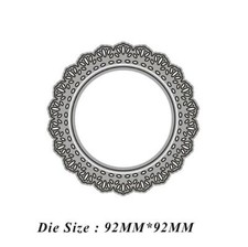 Round Lace Metal Cutting Dies Scrapbooking Photo Album Knife Embossing Stencils