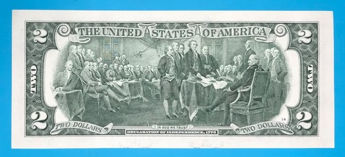 G 6558 1962 A : TRAILING YEAR 1962 $2 Two Dollar Bill Serial Number - Picture 3 of 3