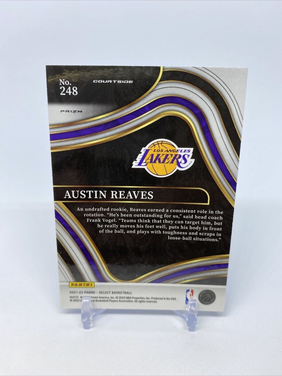2021-22 Panini Select Austin Reaves Courtside Blue Shimmer Prizm