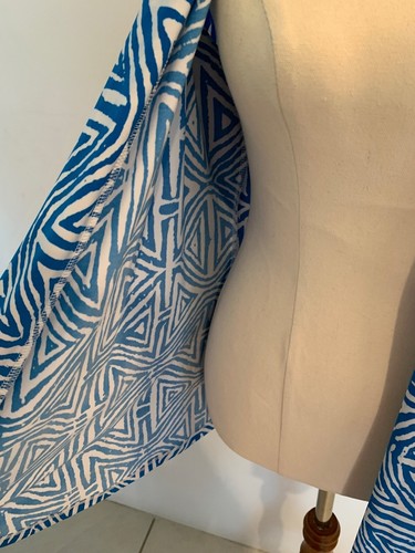 Noni B Jersey open casual jacket Blue and White Size S - Picture 4 of 8