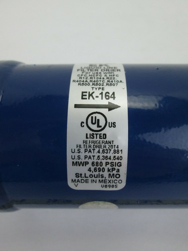 New NOS Emerson Climate Technologies EK Liquid Line Filter Drier Type EK-164 - Picture 3 of 12