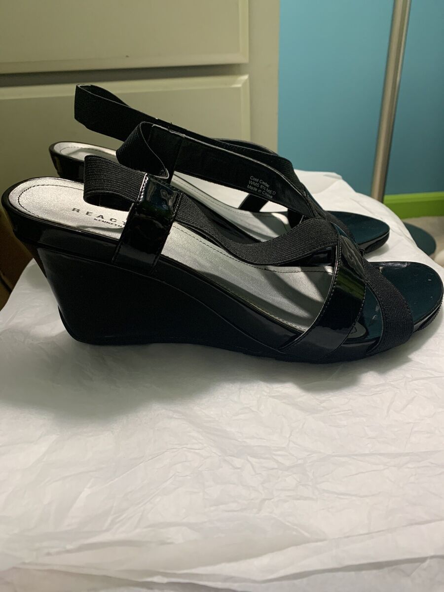 Kenneth cole reaction hotsell black wedge sandals