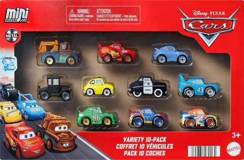 Mattel Disney Pixar Cars Toy Vehicles 10-Pack, Set of 10 Mini