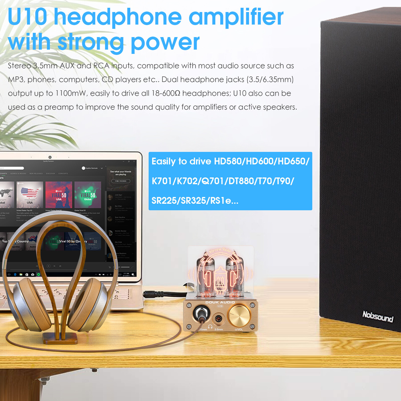 Douk Audio U10 HIFI Röhren Kopfhörerverstärker Tube Preamp Headphone Amplifier