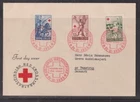 Finland 1955 Red Cross Full Set First Day Cover - to Denmark