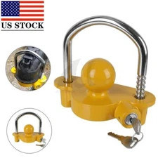Trailer Lock Universal Adjustable Heavy-Duty Towing Hitch Lock Couple..