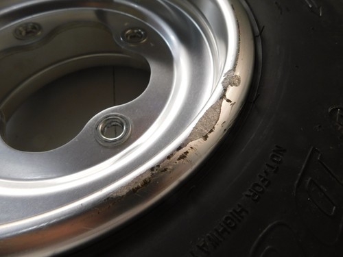 2007 Honda TRX450ER OEM Front Wheels Rims & Tires 44650-HM3-A60 - Picture 7 of 13