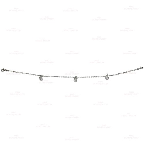 TIFFANY & CO. Elsa Peretti Diamond Platinum Teardrop Charm Bracelet - Picture 6 of 6