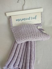 NWT Mermaid Tail Infant Blanket Knitted Crochet Light Purple