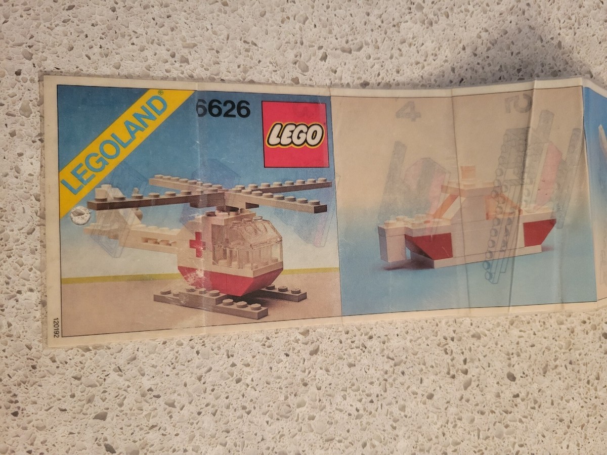 Vintage LEGO Legoland #6626 Rescue Helicopter (1981) Instructions