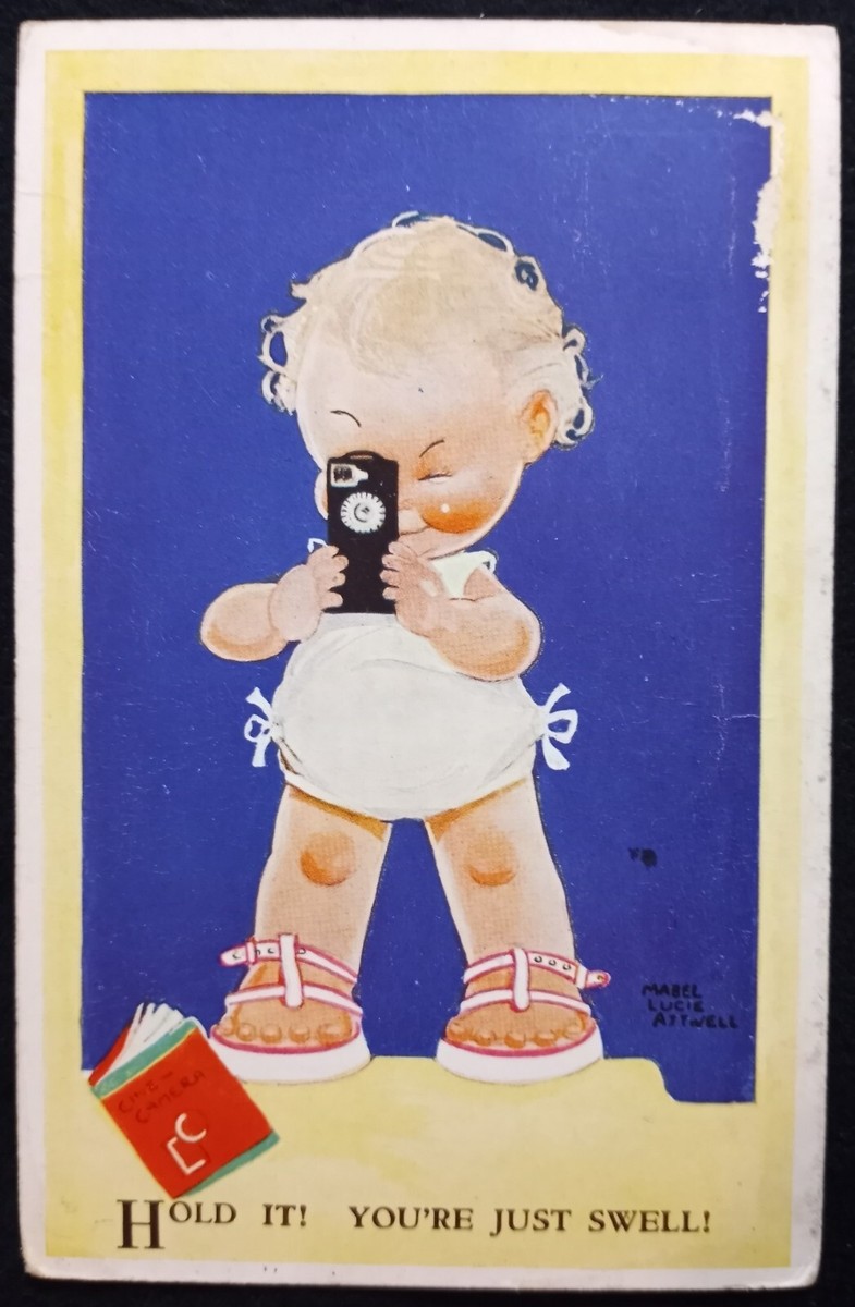 Mabel Lucie Attwell Baby Child Camera Hold It You're Just