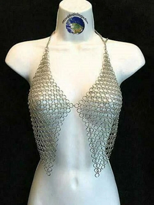 Medieval chainmail bra Hot chain mail bra f handmade set built by